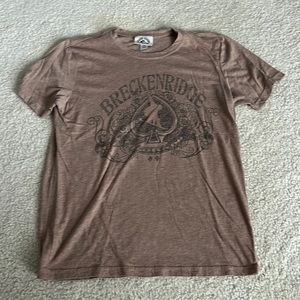 VINTAGE BRECKENRIDGE COLORADO SNOWBOARD TRI BLEND T-SHIRT TEE MEDIUM